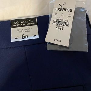 Express blue dress pants size 6R. Columnist. Mid rise